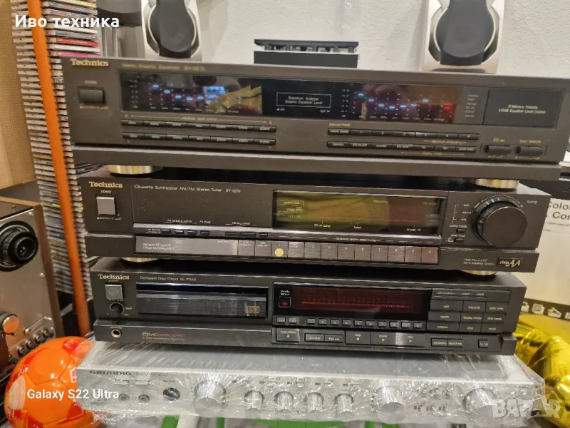technics tuner ST-G70 technics equalizer SH-GE70 technics CD player SL p350, снимка 1