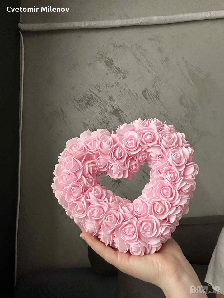Сърце от рози фоам, снимка 1