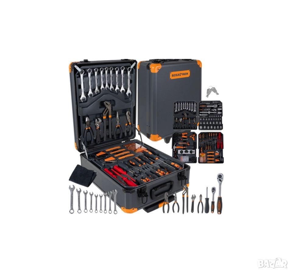 Куфар с инструменти 1000 части/Метален куфар за инструменти на колела, снимка 1