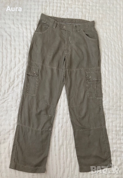 Linen Brown cargo pants, снимка 1