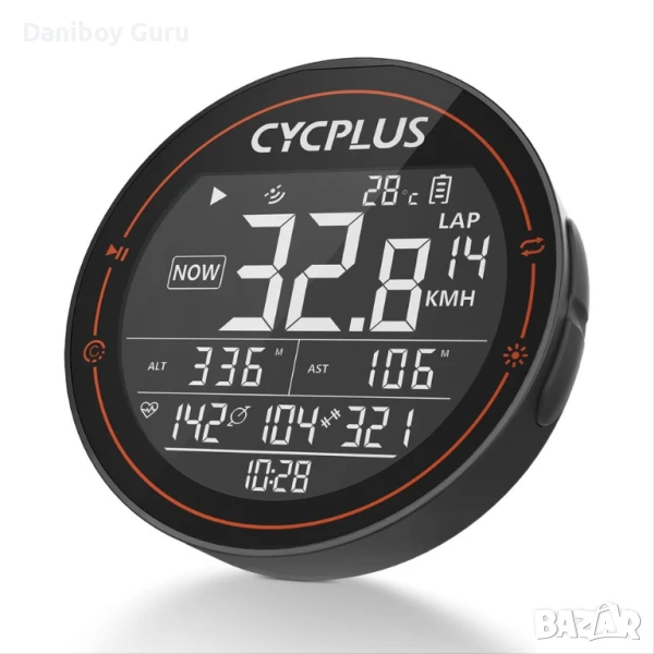M2 CYCPLUS GPS велокомпютър, безжичен велокомпютър ANT+ Bluetooth велосипеден скоростомер километраж, снимка 1