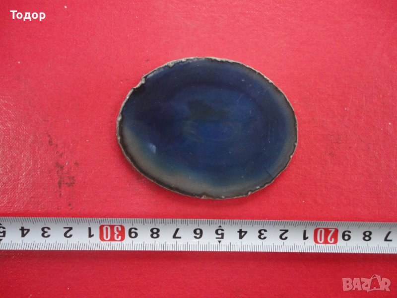 Полиран минерал ахат халцедон 11, снимка 1