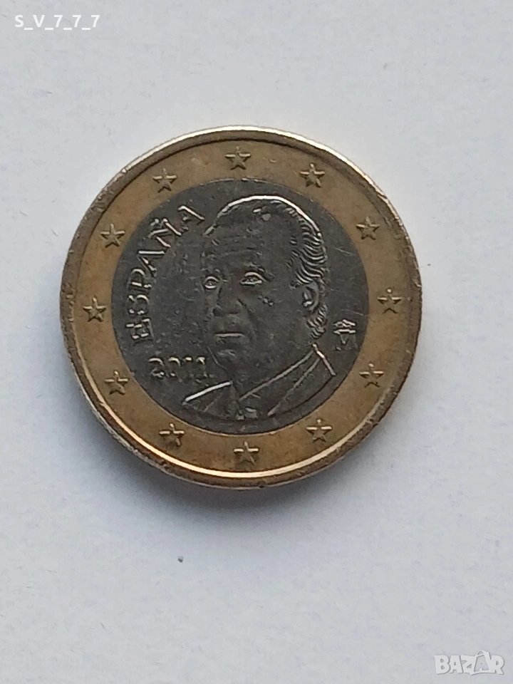 Монета от едно €вро, Испания 2011г., снимка 1
