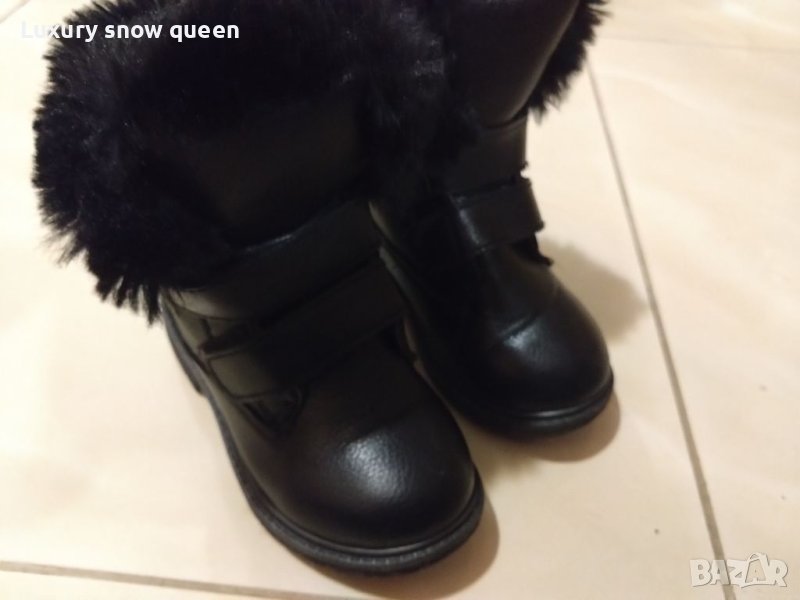 Черни кожени ботуши апрески 26 номер , снимка 1