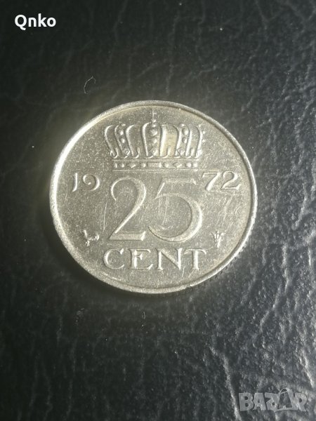 Холандия, 25 цента 1972, Netherlands, Niederlande, Holland, снимка 1