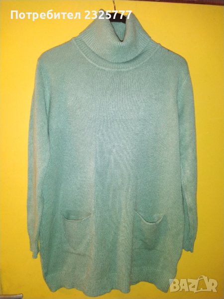 Дамски кашмирен пуловер тип-блузон, снимка 1