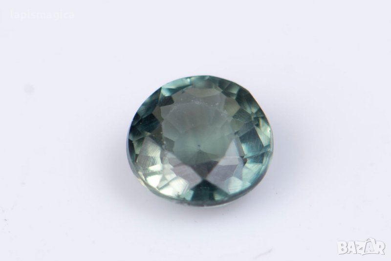 Син сапфир 0.19ct 3.3mm нагряван кръгла шлифовка #2, снимка 1