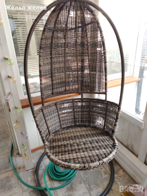 Люлка градинска метал,ратан2м,85см, снимка 1