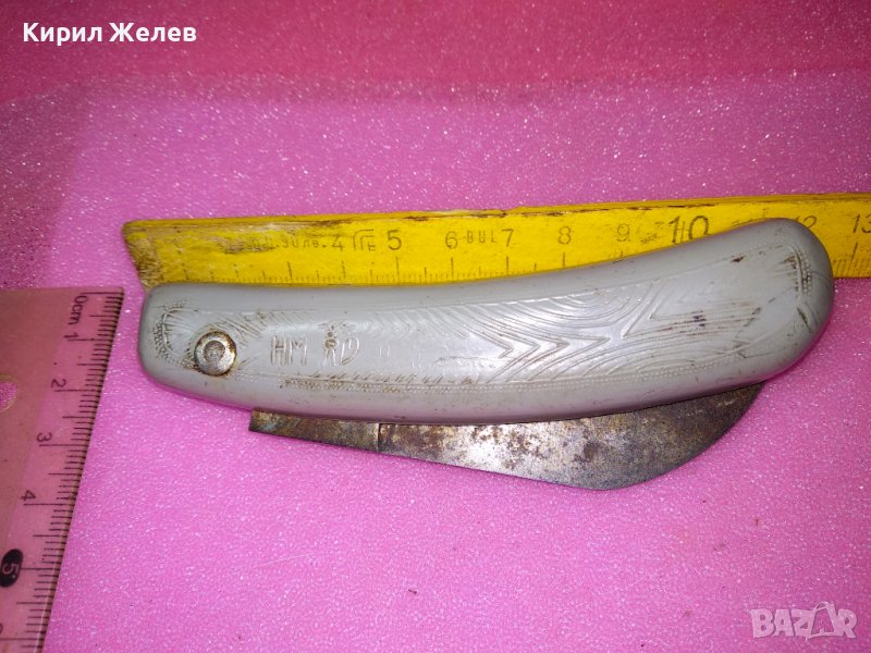 СТАР РУСКИ РЯДЪК КОЛЕКЦИОНЕРСКИ ДЖОБЕН НОЖ за АШЛАДИСВАНЕ СССР ДЖОБНО НОЖЧЕ ЧИРЕНИ БАКЕЛИТ 43127, снимка 1