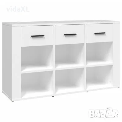 vidaXL Сайдборд, бял, 100x30x59,5 см, инженерно дърво(SKU:821004), снимка 1