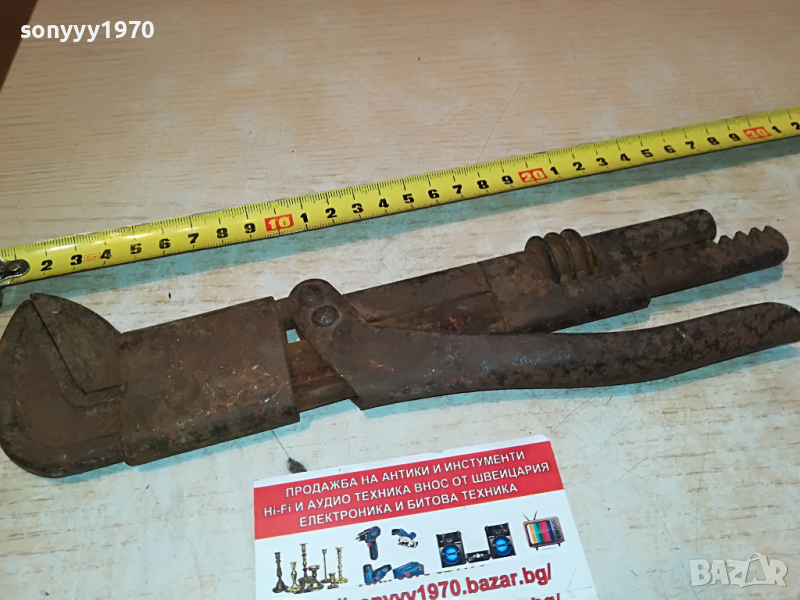 стар раздвижен ключ внос германия 1904221204, снимка 1