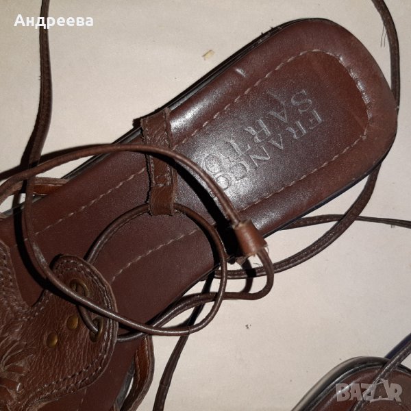 Обувки/Сандали - ест. кожа, с връзки, снимка 1