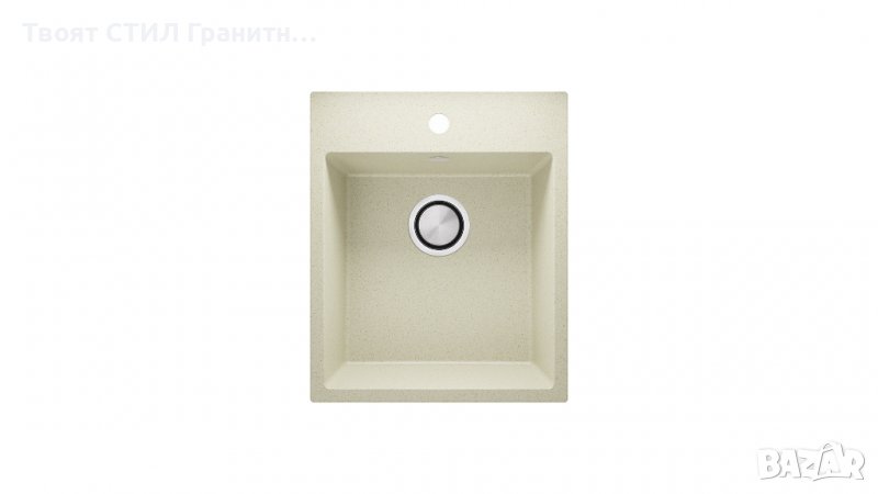 Кухненска Мивка от гранит модел РИГА XXL 430 x 500 mm - бежова, снимка 1