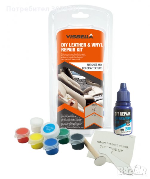 VISBELLA Комплект за Ремонт и Възстановяване Кожа Седалки Волан, снимка 1