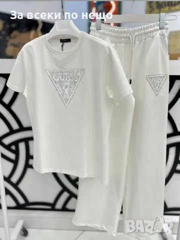 Guess Дамски Спортен Комплект Тениска И Долнище🔝Дамски Спортен Екип Гес Код A583, снимка 2 - Спортни екипи - 50370452