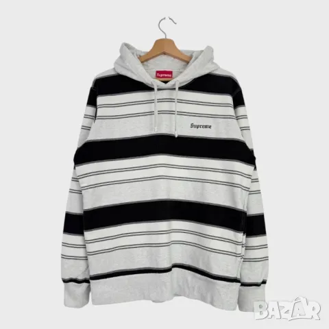 SUPREME Striped Hoodie ( M) , снимка 1 - Суичъри - 48825804