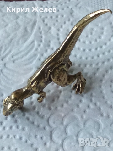 Малка бронзова фигура на тиранозавър 52524, снимка 6 - Антикварни и старинни предмети - 52730240