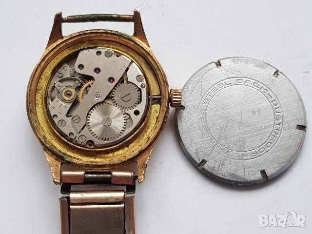 Мъжки позлатен механичен часовник Superia - 1960-1969, снимка 7 - Антикварни и старинни предмети - 35051229