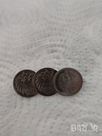 Старинна немска брошка много добро състояние  отзад има следи от заварка на иглата, снимка 2 - Други - 43865848