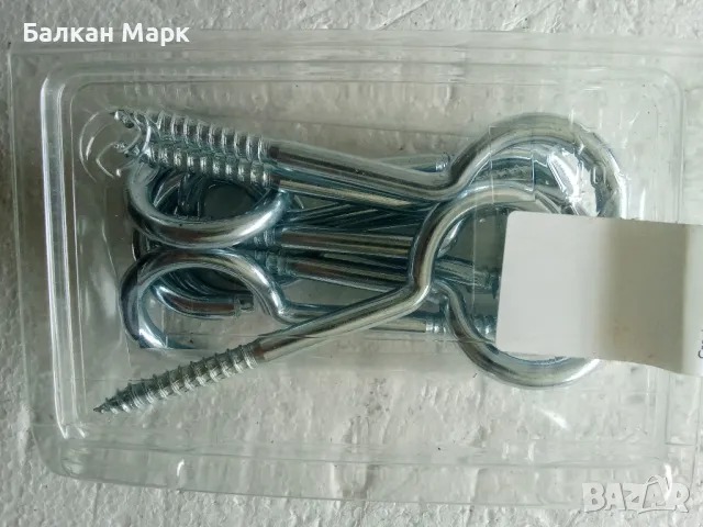 КУКА ЗА ДЪРВО С РЕЗБА, ПОЦИНКОВАНА 5.8x100 мм, оп. 10 бр., снимка 2 - Железария - 50288470