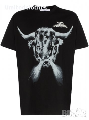 GIVENCHY Tribal Tarius Bull Logo Print Slim Fit Мъжка Тениска size M (S)