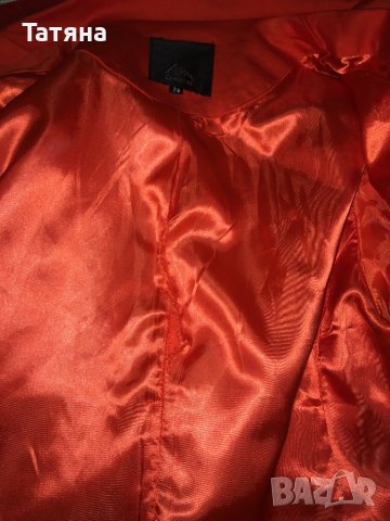 Пролетно сако в оранжев цвят с бял кант, снимка 9 - Сака - 38539508