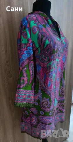 Копринена индийска туника нова с етикет , снимка 4 - Туники - 49872058