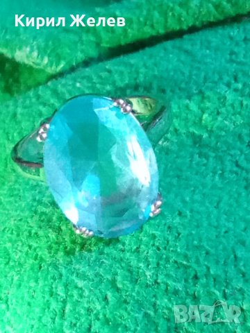 ГОЛЯМ ФАСЕТИРАН СИН ЦИРКОНИЙ КРАСИВ ФЕШЪН ПРЪСТЕН с ПЕЧАТ 925 ПОСРЕБРЕН 22292, снимка 18 - Пръстени - 33050111