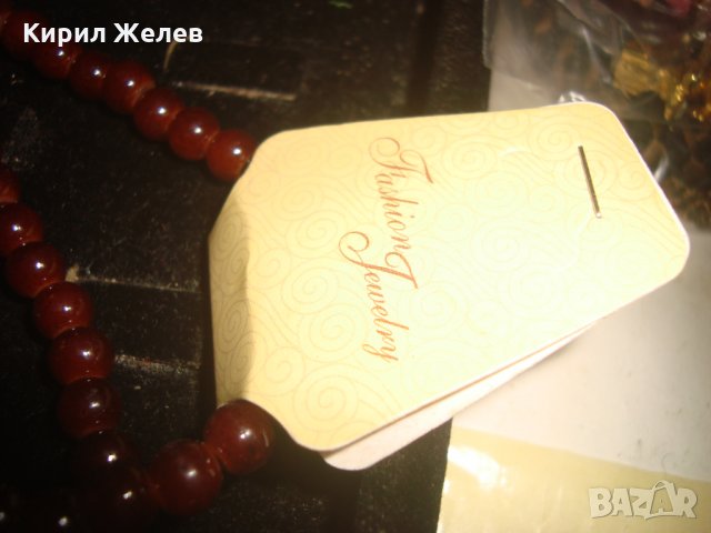 СКЪПОЦЕННО МАРКОВО НОВО МОДНО КОЛИЕ ОГЪРЛИЦА КАМЪНИ КРИСТАЛИ БРОНЗ 20593, снимка 7 - Колиета, медальони, синджири - 33423103