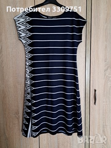Дамска тъмносиня рокля , снимка 1