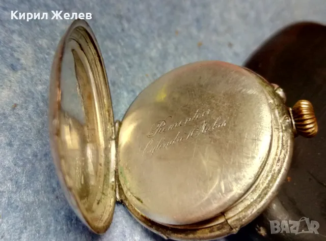 Стар СРЕБЪРЕН ДЖОБЕН ЧАСОВНИК 10 РУБИНА СРЕБРО 800 с ПОЗЛАТА  ОРНАМЕНТИРАН КАПАК 48869, снимка 14 - Антикварни и старинни предмети - 48006327