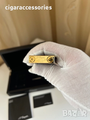 S.T. Dupont Ligne 2 – Black & Gold запалка, 2 пламъка, снимка 4 - Запалки - 52857591