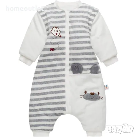 Висококачествен спален чувал със сваляеми ръкави 9-12м / 80см,  LEERIJA/VINE BABY