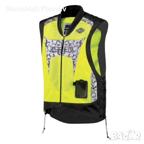 Icon елек мото електриково жълт свтло отразителен размер xl мотор 89лв