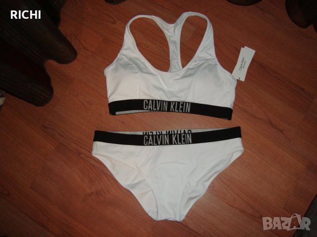 CALVIN KLEIN – Бански комплект бял тип бюстие нов, снимка 6 - Бански костюми - 39628061