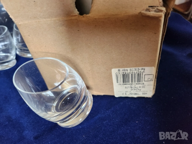 невеляшка / неваляшка Шише с тапа и чашки - рядък "Капитански" комплект , Полша, от кристалин, ръчна, снимка 3 - Други ценни предмети - 52134058