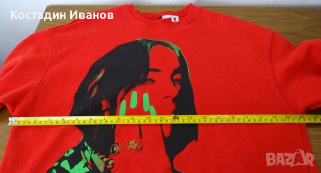 Billie Eilish H&M дамски суичър широк размер M Били Айлиш, снимка 6 - Суичъри - 51952118