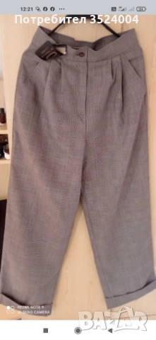 Нов кариран панталон с етикет с размери 170-96-108