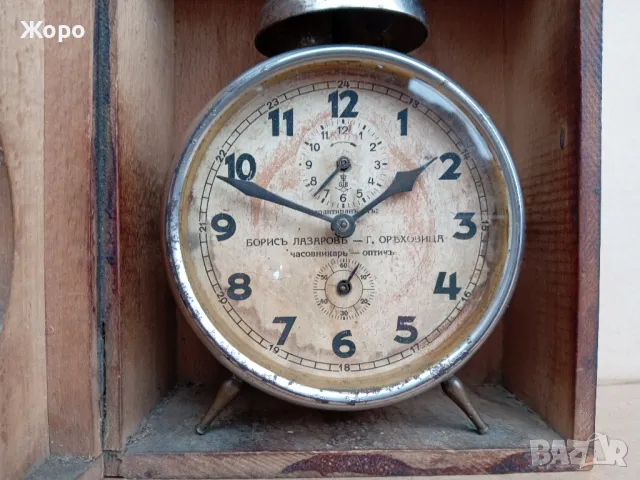 Густав Бекер GB будилник с кутия Gustav Becker, снимка 7 - Антикварни и старинни предмети - 48989089