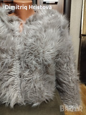 Кожухче в сив цвят, снимка 2 - Рокли - 43162804