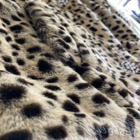 Елегантно палто с леопардов принт, дамско леопардово палто с косъм, пухкаво, еко, S, M, снимка 7 - Палта, манта - 43117202