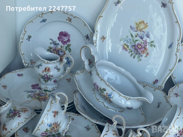 Сервиз за хранене и чай порцелан Weimar Katharina , снимка 4 - Антикварни и старинни предмети - 53430206