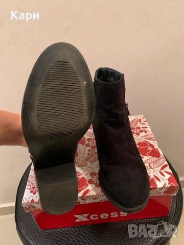 Дамски боти от велур, снимка 4 - Дамски боти - 38959795