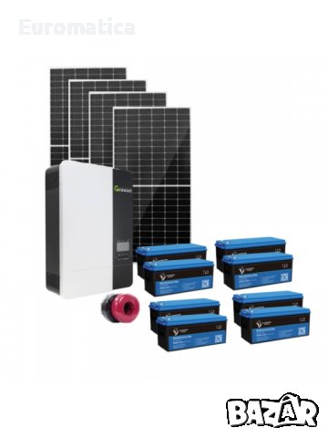 Автономна соларна система 5400W + 8 бр. 200Ah GEL акумулатора