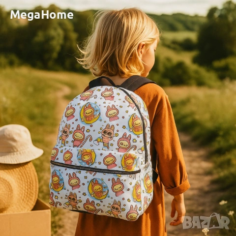 Детска раничка с герои LABUBU  – лека, удобна, 6 цвята, снимка 12 - Раници - 53482696