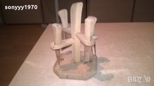 красив дървен комплект-20х14х14см-внос швеицария, снимка 10 - Колекции - 26484132