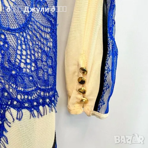 Красива рокля със синя дантела, снимка 9 - Рокли - 43926389