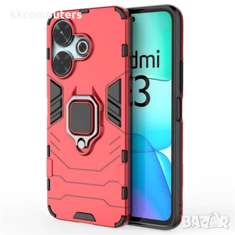 Xiaomi Redmi 13 5G / 13 4G Удароустойчив Ring Holder Калъф и Протектор, снимка 2 - Калъфи, кейсове - 52710377