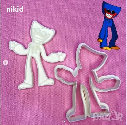 Хъги Лъги Huggy Wuggy пластмасов резец форма фондан тесто бисквитки, снимка 2 - Форми - 37240775