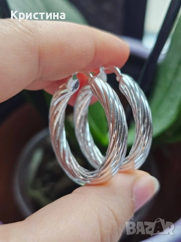 Нови усукани обеци халки, снимка 2 - Обеци - 53067355